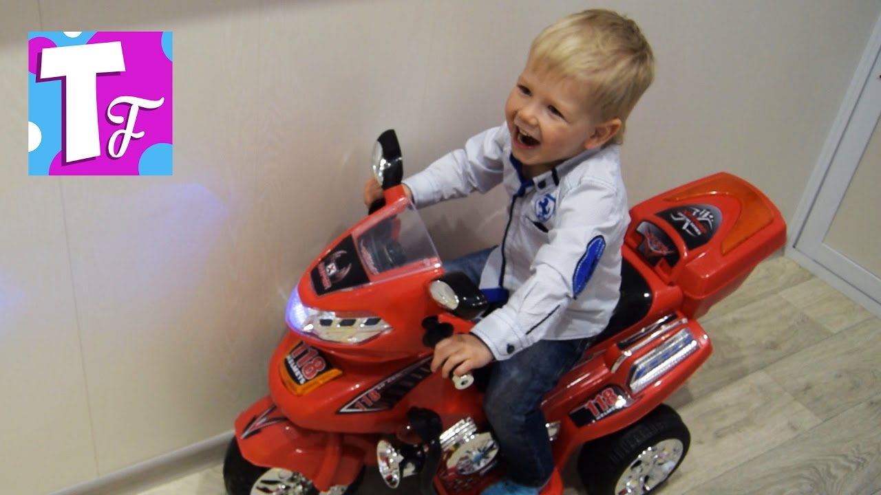 ЭЛЕКТРОМОБИЛЬ детский МОТОЦИКЛ распаковка 🚲 Children's electric car # ...