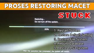 Mengatasi PS3 Macet di RESTORING