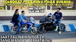 DITINGGALKAN PACAR SAAT PERGI MERANTAU!!SAAT KETEMU MALAH PAMER PACARNYA NAIK NINJA 2TAK MODIF!!WOw