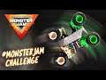 Grave digger on grave digger flip  monster jam toy stunt challenge 13