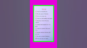 10 Lines On My City in English/My City Essay in English/Essay On My City in English