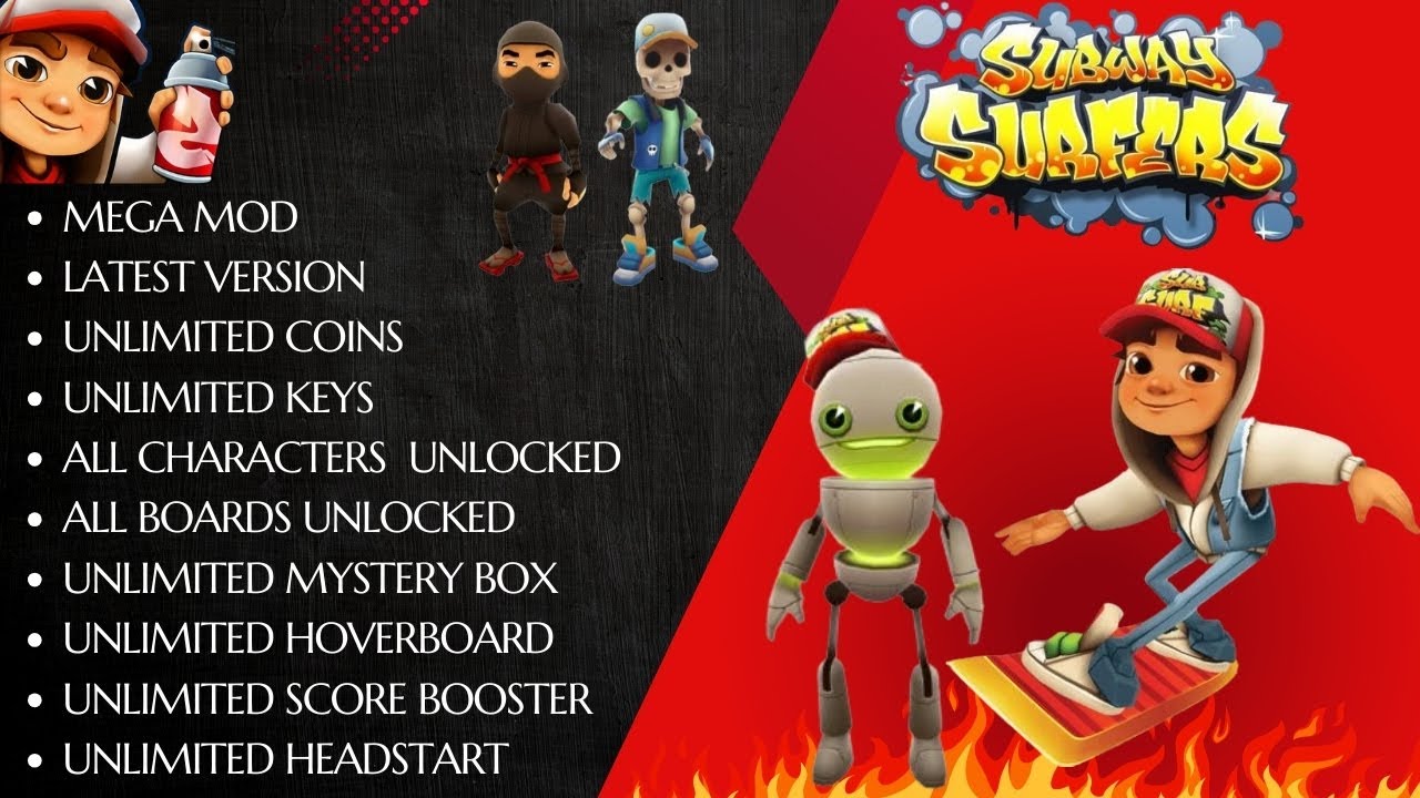 Subway Surfers New Mods - Unlock All Characters & Skateboards & More