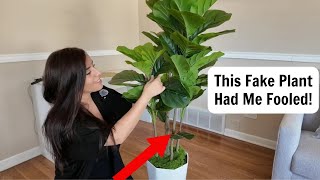 This Artificial Fiddle Leaf Plant Looks SO Real! | Amazon Home Decor Find