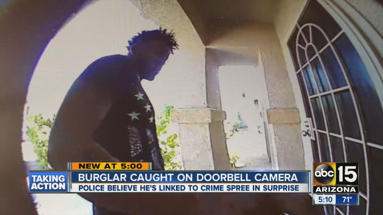 Burglar Caught On Doorbell Camera Youtube 