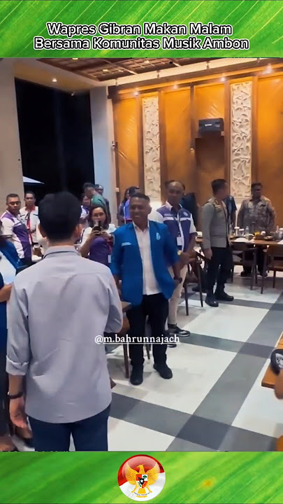 Vice President Gibran Dines with the Ambon Music Community #gibran #ambon #maluku #shortvideo #music