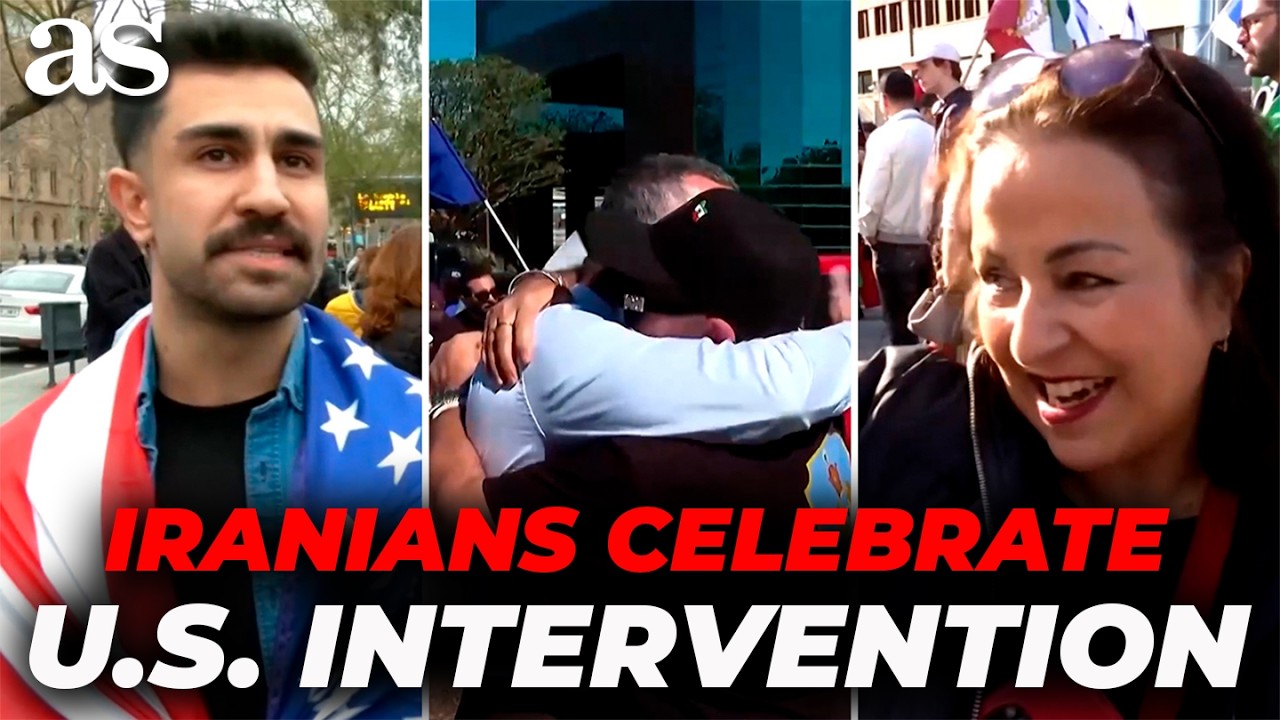 SMILES AND TEARS: the Iranian diaspora show its HAPPINESS after the UNITED STATES attacks