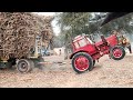 Longest line Tractors stunt | The tractor-triler got badly stuck on the road under construction