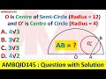 AMBQID 145 Question With Solution | Geometry Circle | Find Length of Chord AB | AMBPi60