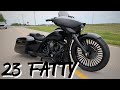 23” Harley Street Glide Fat Tire Custom Bagger