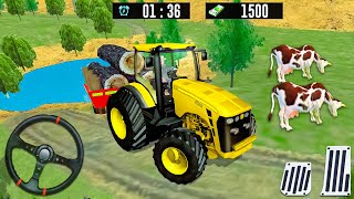 Real Farming Cargo Tractor: Offroad Wood Transport! Android gameplay screenshot 5