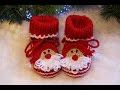 Christmas Special Crochet Red White Baby Booties Sandle