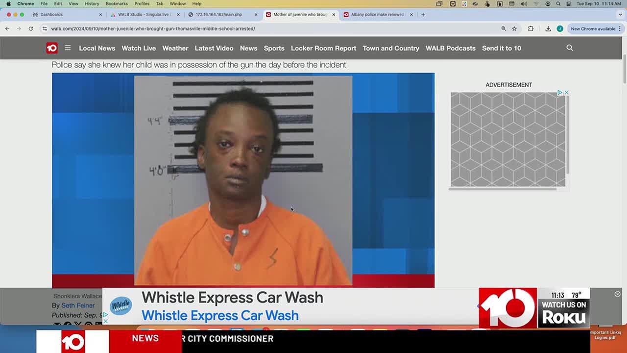 Mother of juvenile who brought a gun to a Thomasville middle school arrested