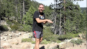 Jason Robillard demonstrating downhill running techniques
