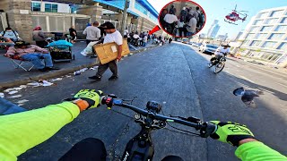 RIDING MY SURRON IN LA COMPTON GANG ZONES AND WENT THRU SKID ROW, THIS HAPPENED..
