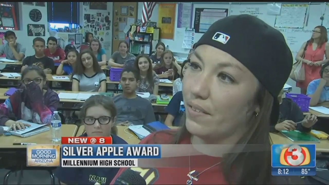 High school math teacher is awarded Silver Apple during teacher