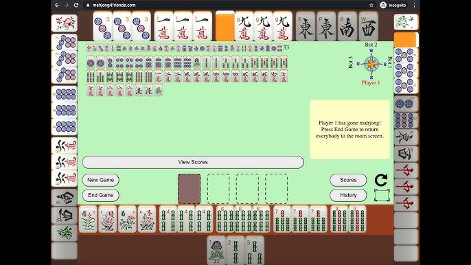 ROMBOL Mahjong The Chinese Game of Four Winds With Arabic Numbers