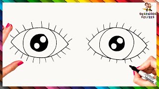 Como Desenhar Os Olhos Passo A Passo ️️ Desenhar Olhos Fácil