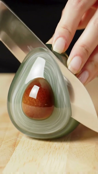 Cutting Glass Avocado ASMR 🥑 #ai #aiart #asmr #glasscutting #satisfying #asmrsounds