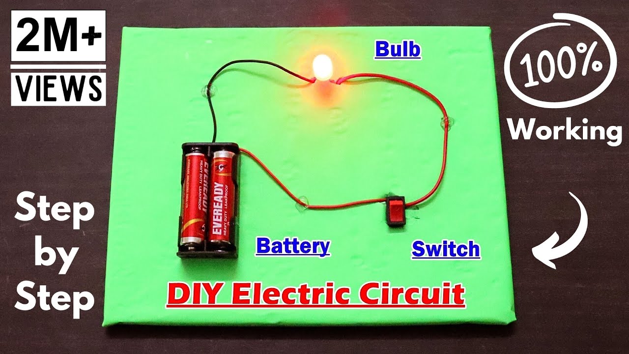 How To Make A Simple Electric Circuit Working Model School Science Project Youtube