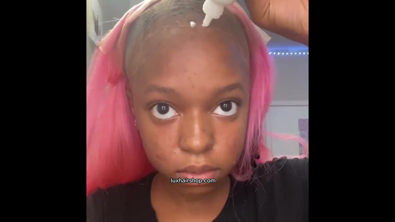 Lux Hair Shop - Pink Wig Customer Show-Peruvian Hair Pink Color Straight Lace Front Wig