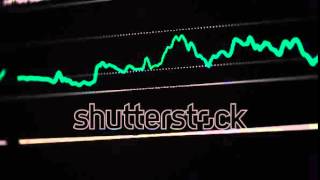 Footage of ECG heartbeat graph on black background