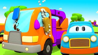 Car cartoon full episodes & Street vehicles cartoons for kids - Cars and trucks at the carwash by Clever Cars 1,570,142 views 2 years ago 37 minutes