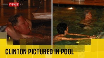 Epstein files: Bill Clinton and Ghislaine Maxwell pictured in a pool