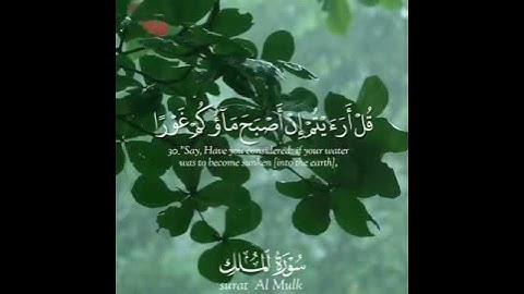 قل أرءيتم إن أصبح ماؤكم غورا _رعد الكردي من سورة الملك