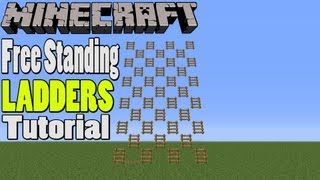 Minecraft Tutorial - Free Standing Ladders