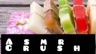 ASMR soap satisfying crushing soap boxes with foam and glitter cutting♥️😱