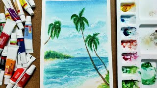 step painting easy watercolor tutorial
