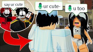 Roblox Da Hood VOICE CHAT... But my friends tell me what to say!