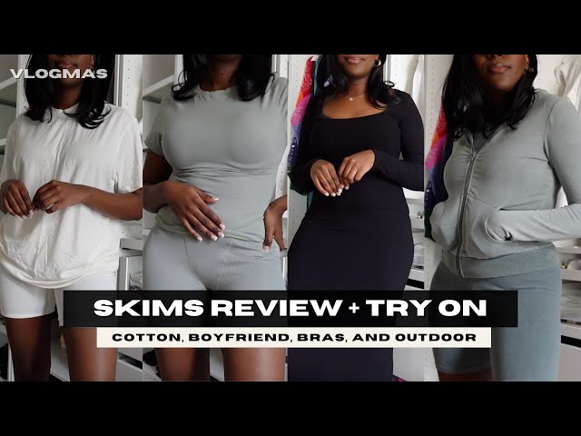 SKIMS REVIEW AND TRY ON, Cotton, Boyfriend, Bras, and more!