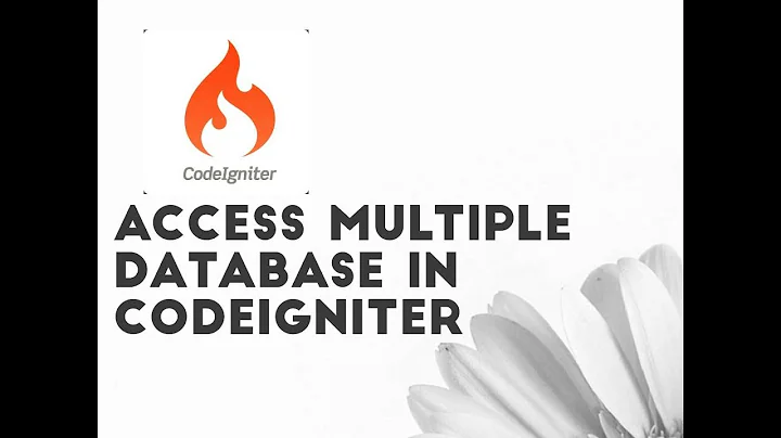 Connecting to multiple database in CodeIgniter - How to connect to multiple databases - CodeIgniter