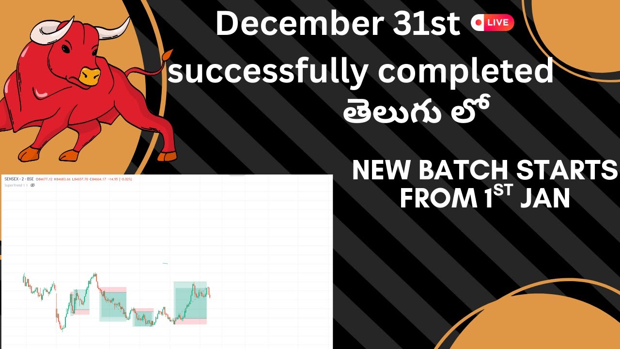 December 31st. successfully completed. తెలుగు లో .new batch starts from 1st jan