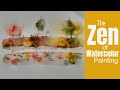 Abstract landscape watercolor painting  the zen of watercolor painting