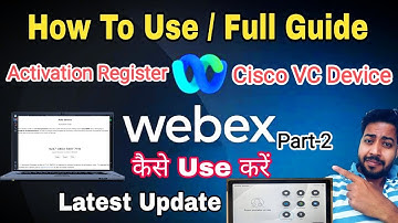How To Get Cisco Webex Activation Code For VC Device | Admin Hub control | Room Kit Codec