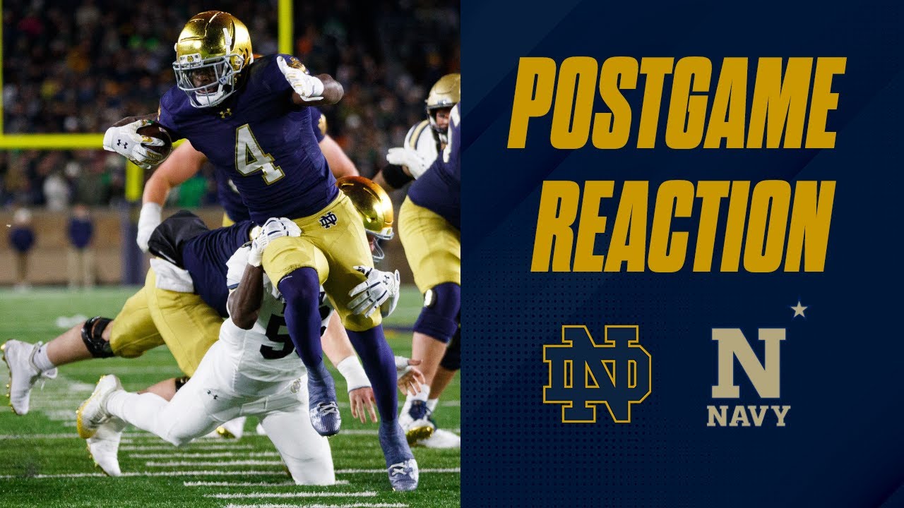 Notre Dame football vs. Navy Midshipmen postgame live reaction show | Irish win 49-10