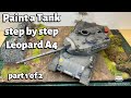 Paint a model tank Leopard A4 PART1 #scalemodel #modelkit #modeltank
