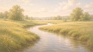 Winding Creek Through Soft Grass | Relaxing Oil Painting for TV (4K 3 Hours) screenshot 4
