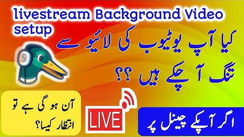 How To Add Livestream Background | Livestreaming Background video kaise lagaen| #backgroundvideo