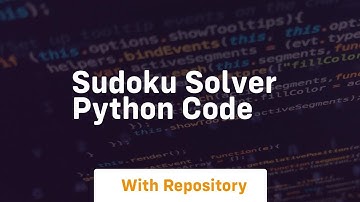 sudoku solver python code
