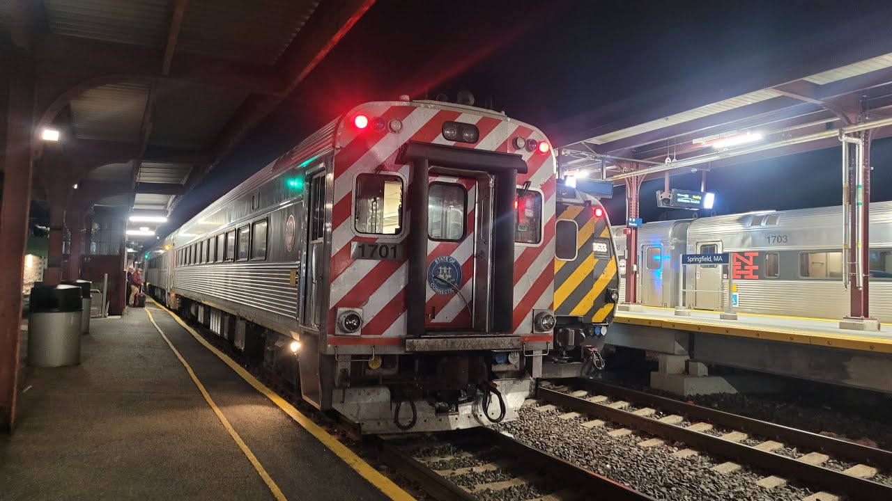 CTRail 4415 departing Springfield - YouTube