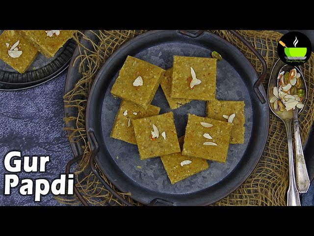 Gur Papdi | Gol Papdi | Sukhdi Recipe | Whole Wheat Jaggery Sweets | Atta Sweets | Jaggery Recipes | She Cooks