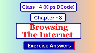 Class 4 Computer Lesson 8 Question Answer | Dcode class 4 Chapter 8 Exercise Answer | decode kips