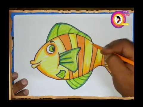 طريقة رسم سمكه 2 موضوع قاع البحار تعليم الرسم للمبتدئين Youtube