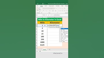 How to Convert Mile to Kilometer in Excel #excel #shorts