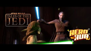 Star Wars Tales Of The Jedi  Dooku Vs Master Yaddle Scene