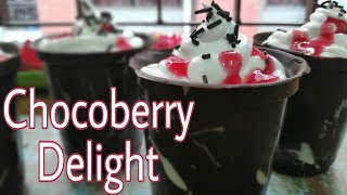 Chocoberry delight|| choco strawberry cup|| strawberry choco dessert|| Valentines special recipe