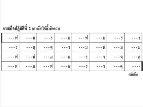 โน้ตฝึกเป่าขลุ่ย แบบที่ 2 (นาดีวิทยา)